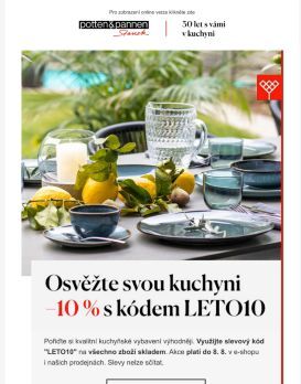 Osvěžte svou kuchyni se slevou −10 % na vše.