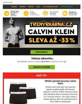 📣 SUPER sleva na Calvin Klein 😍