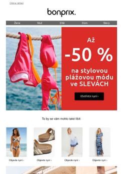 Ušetřete až 50 % na stylovou plážovou módu