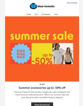 Summer Sale: -50% on accessories