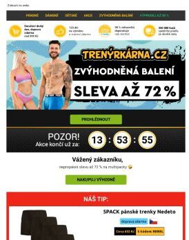 🤩 Sleva až 72 % na multi balení 🤩