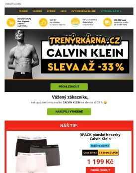 😍 CALVIN KLEIN ve slevě 😍