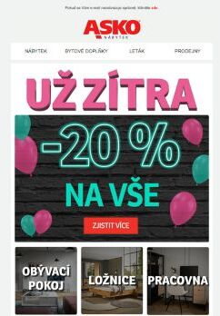 SLEVA -20 % na VŠE již zítra!