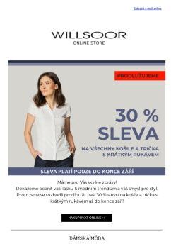 Prodlouženo! 30 % SLEVA ještě nekončí 👔