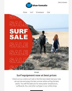 Attention: Surf Sale Is On