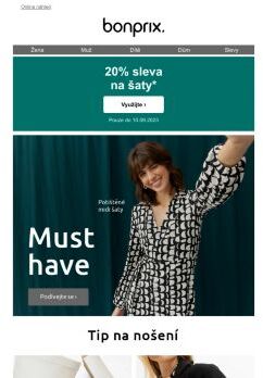 Nyní ještě 20% sleva na šaty!