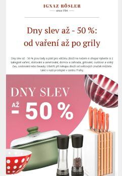 Dny slev až - 50 %