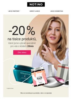 Věděli jste, že máte stále 20% slevu na tisíce produktů? 🛍️🤩