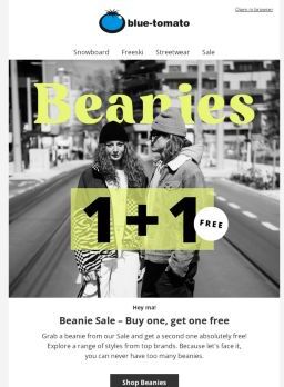 Beanie Sale Special – Buy one, get one free