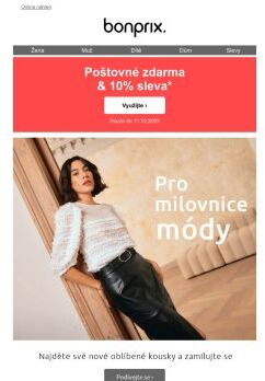 Poslední šance: 10% sleva + poštovné zdarma