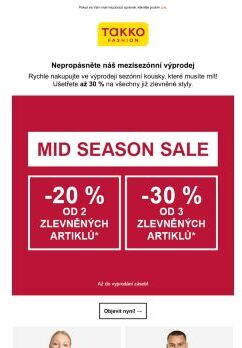 Až 30% EXTRA sleva v mezisezónním výprodeji - nenechte si to ujít!