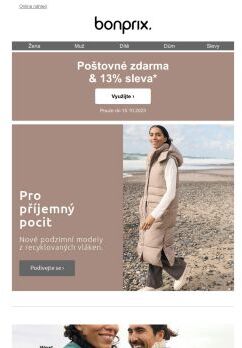 POŠTOVNÉ ZDARMA & -13 % | Must have kousky na podzim!