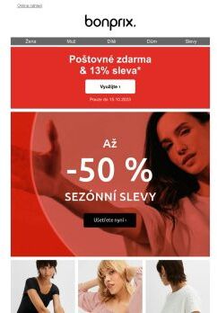 Dnes naposledy: 13% sleva + poštovné zdarma