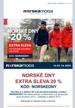 Norské dny: Sleva na slevu - 20 % dolů na zlevněné produkty