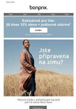 Exkluzivně pro Vás: -15% + doprava ZDARMA