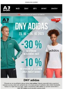 DNY adidas: Slevy až 30% na vybraný sortiment značky adidas!