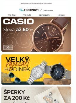 CASIO hodinky se slevou až 60 % >> Tohle si nechcete nechat ujít!