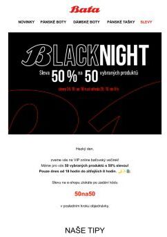 ✨ Black night ✨ | 50 produktů s 50% slevou! Pouze dnes v noci!