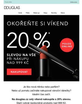 Okořeňte si víkend 20% slevou na vše