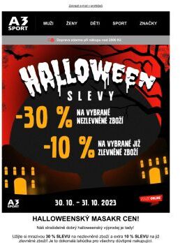 HALLOWEENSKÝ MASAKR CEN! Slevy až -30 % na vybrané zboží!