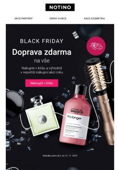 BLACK FRIDAY startuje: Doprava ZDARMA na vše! 🆓🚚