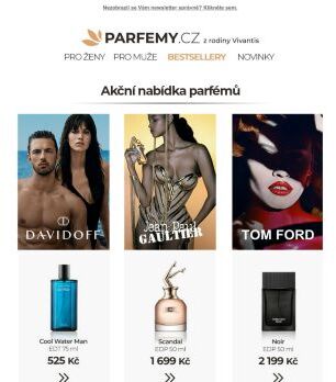 Parfémy Davidoff, Jean Paul Gaultier a Tom Ford za skvělé ceny ♥