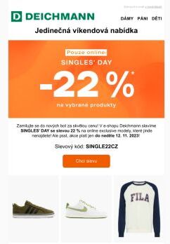 SINGLES’ DAY se slevou 2️⃣2️⃣ % na modely, které jinde nenajdete 🧡