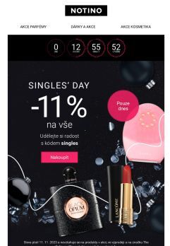 🕺 Singles‘ Day je tady: -11 % na VŠE