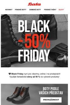 🖤 Black Friday se slevami až 50 % nyní pro všechny