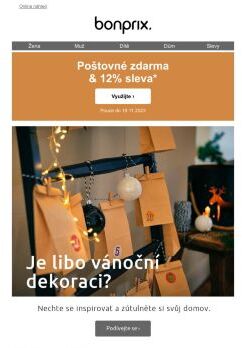 -12% + poštovné zdarma + inspirace na Vánoce.