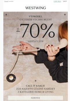 SALE IS CALLING ☎️ Naše kolekce až do -70%!