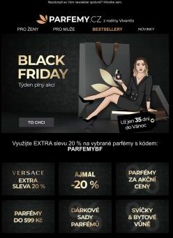 BLACK FRIDAY právě začíná! ♥ Parfémy za TOP ceny ♥ >>