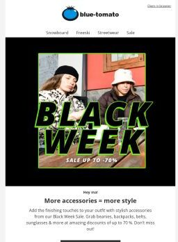 Black Week Sale: Accessories for your style