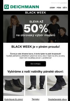 🖤 BLACK WEEK: Ulovte si nový pár se slevou až 50 % 🖤