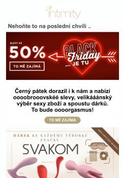 Black Friday v intimnostech, spousta dárků a slevy až 50%