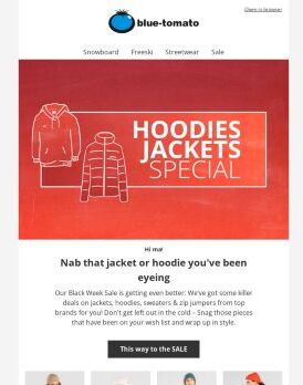 Black Week Bonanza: Jacket & Hoodie Sale