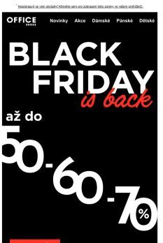 BLACK FRIDAY IS BACK! SLEVY AŽ DO -50-60-70% UŽ NYNÍ!🖤