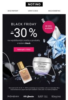 BLACK FRIDAY: Až –30 % Hugo Boss, Armani, CeraVe a více než 80 000 produktů! 🤯