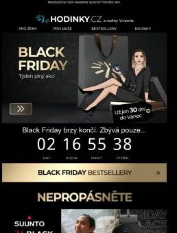 BLACK FRIDAY je skoro ve finále! >> Užijte si týden plný akcí na maximum ♥