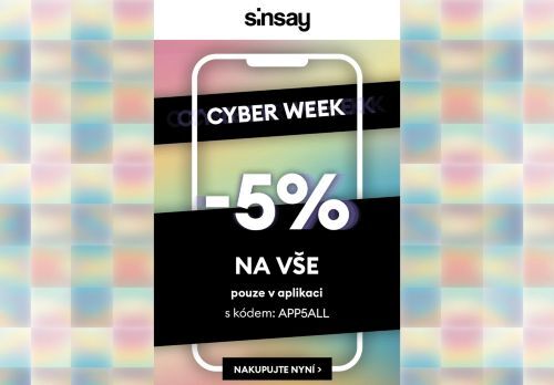 CYBER WEEK 🤖 -5 % na VŠE