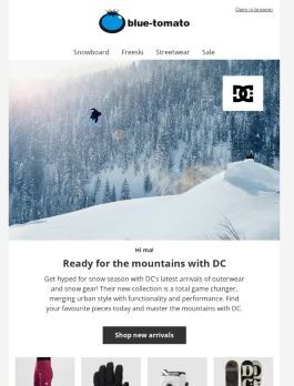 Fresh snowwear & snow gear by DC!