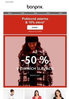 ❄ Až -50 % v ZIMNÍCH SLEVÁCH ❄