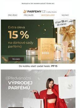 EXTRA sleva 15 % na dárkové sady parfémů