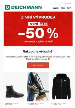 Zimní výprodej ✂️ Sleva až 5️⃣0️⃣ % na oblíbené modely 🛍️🥾😍