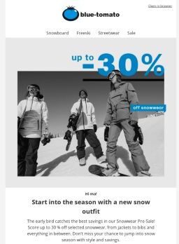 Snowwear Pre-Sale