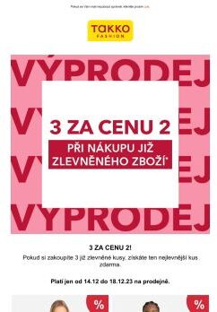 Výprodej: 3 za cenu 2 na již zlevněné zboží