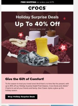 Holiday Surprise Deals: Up to 40% off