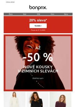 Pšt! 20% sleva a nové kousky v ZIMNÍCH SLEVÁCH