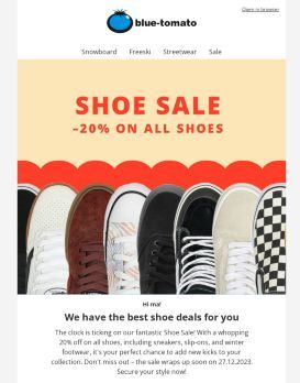 Last chance: Shoe sale