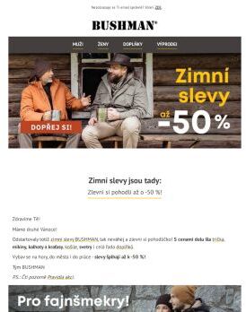 Zimní slevy u Bushmana startují.